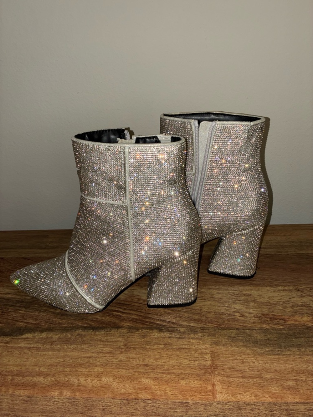 Target Women's Crystal-Embellished Ankle Boots - Silver